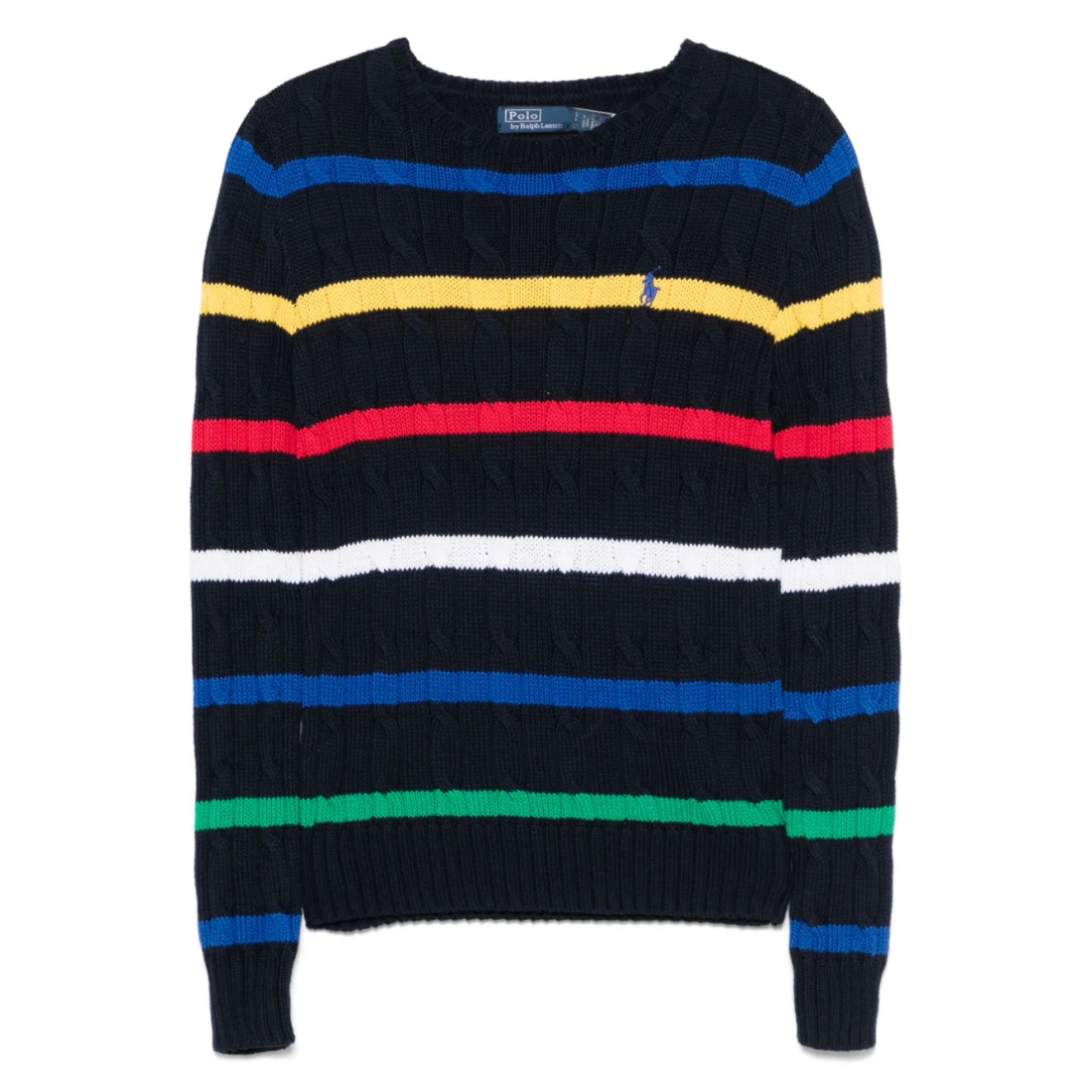 Pull 'Striped Cable-Knit' pour Femmes
