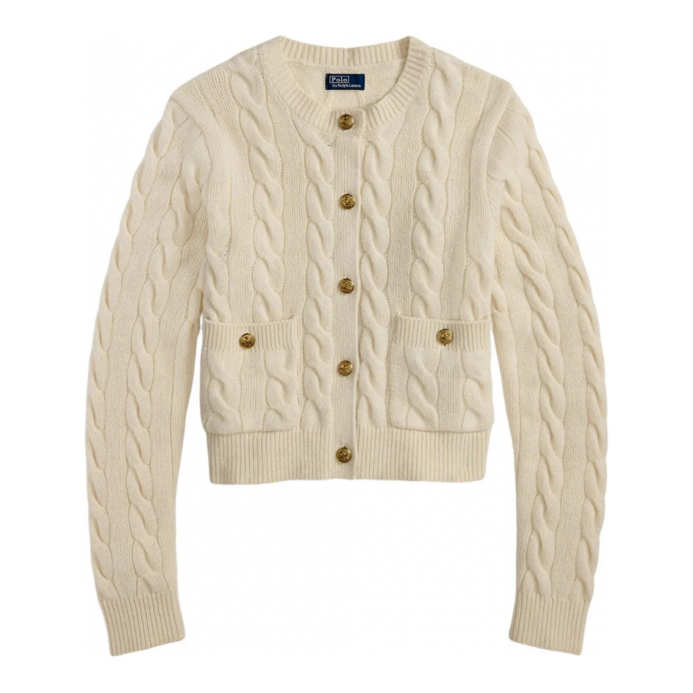 Cardigan 'Cable-Knit Button-Down' pour Femmes