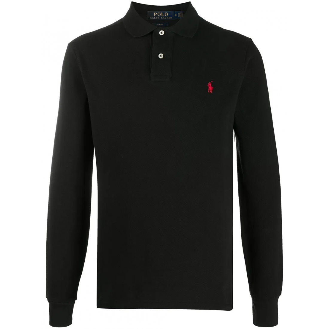 Polo manches longues 'Embroidered Logo' pour Hommes