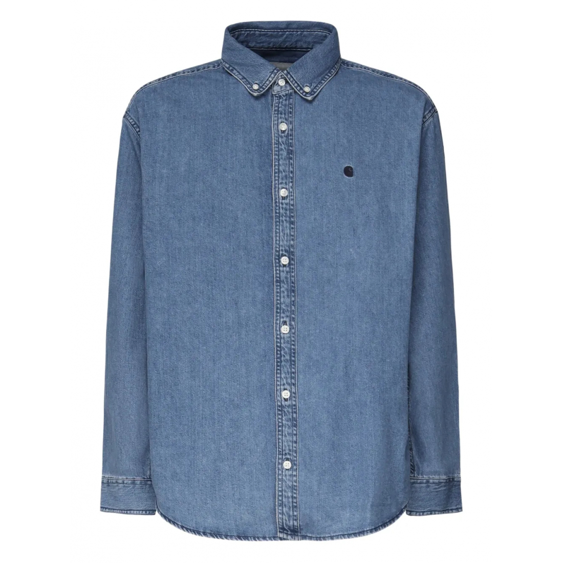 Chemise en Jean 'Lucas Logo-Embroidered' pour Hommes