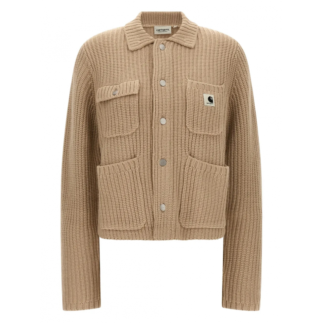 Cardigan 'Ribbed Logo-Patch' pour Femmes