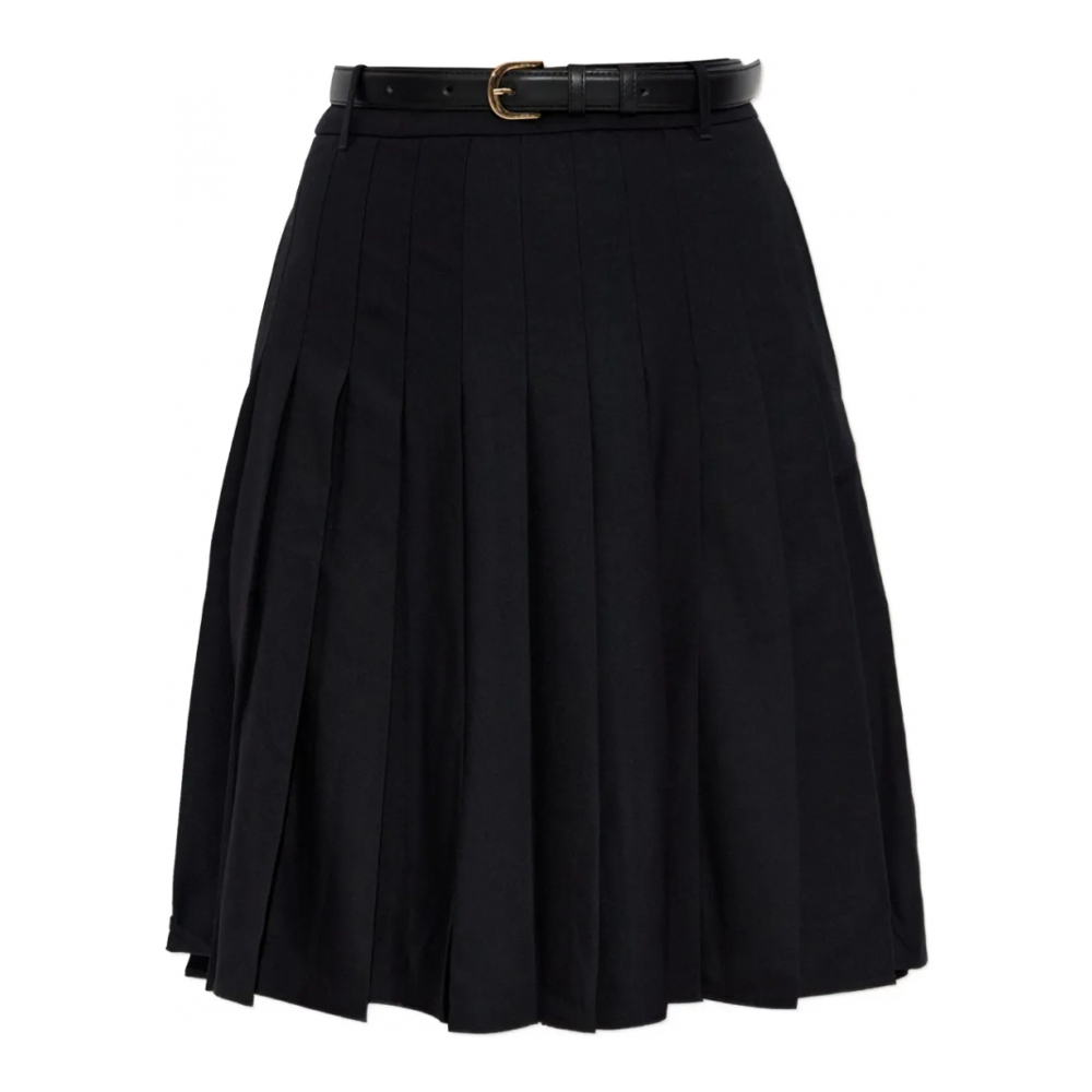 Jupe Midi 'Pleated Belted' pour Femmes