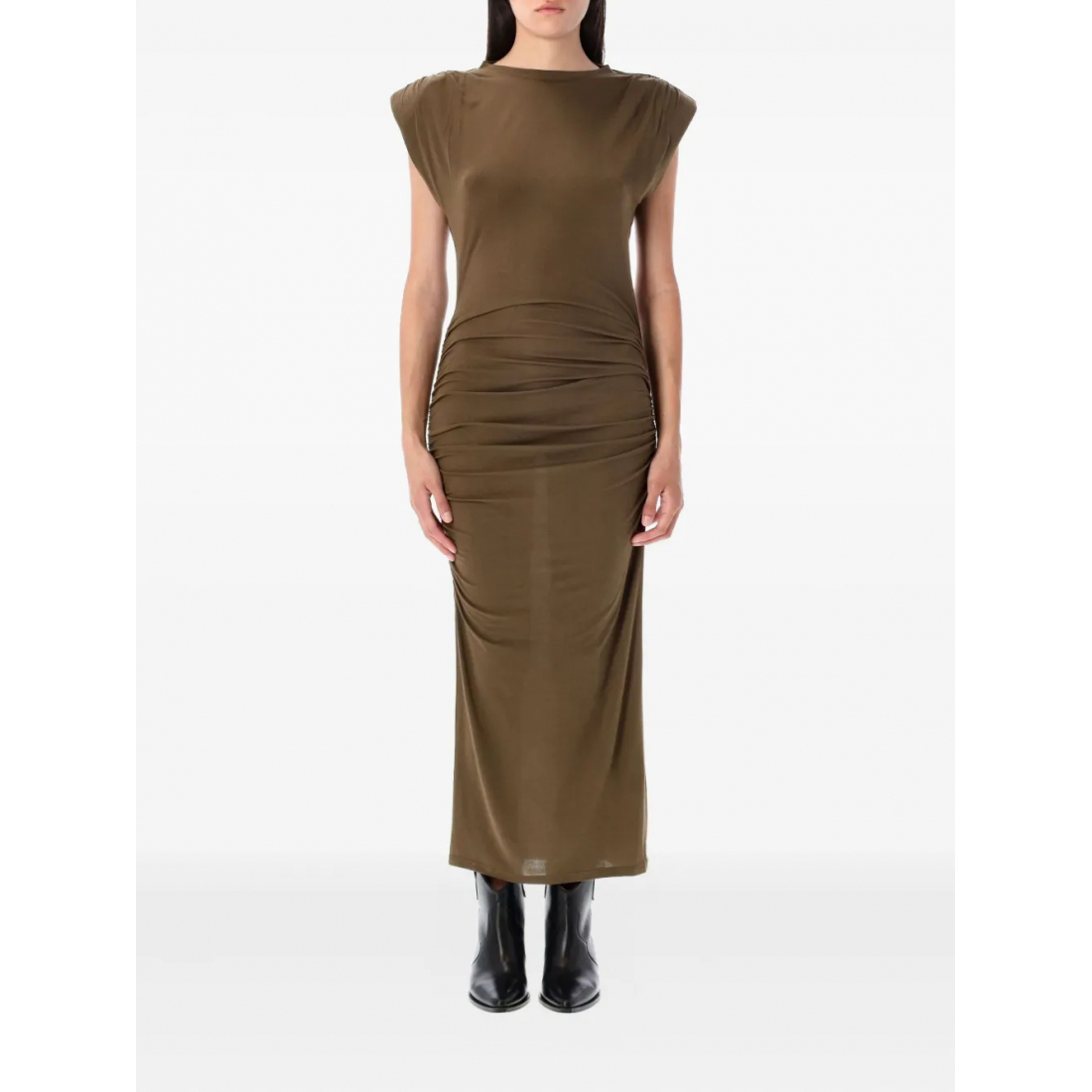 Women's 'Padded-Shoulder' Midi Dress