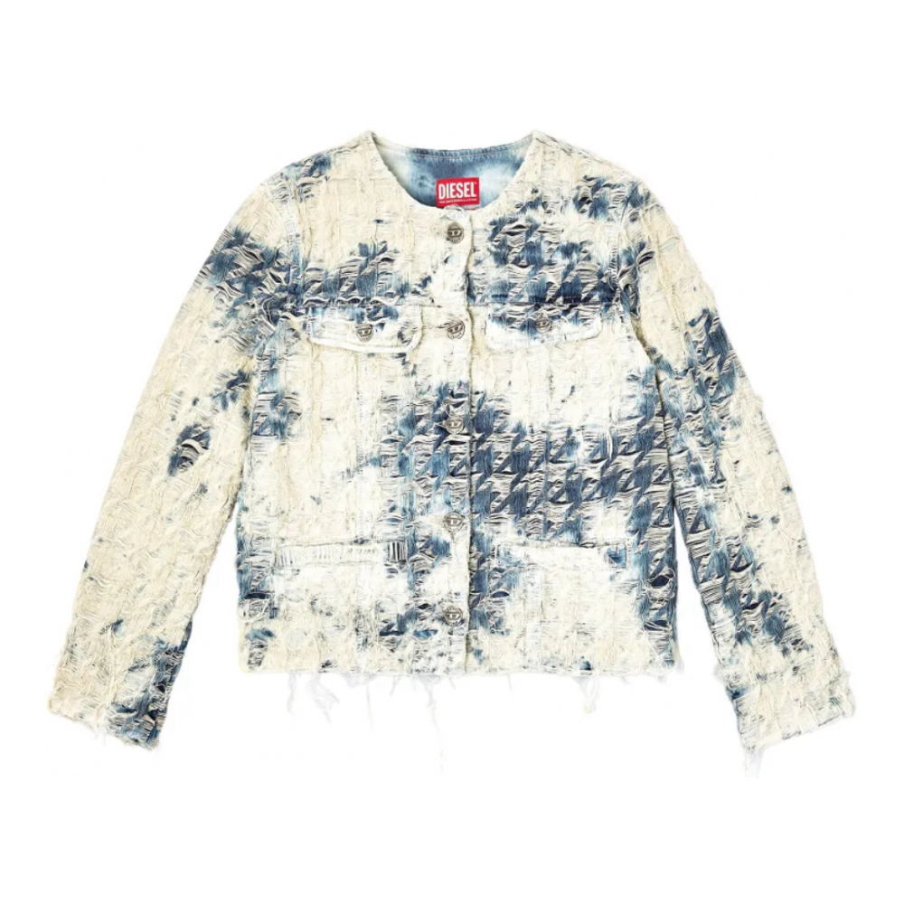 Veste en jeans 'Houndstooth-Weave' pour Femmes