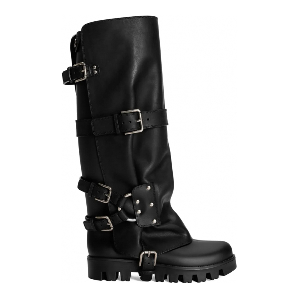 Bottes 'Buckle-Strap Biker' pour Femmes