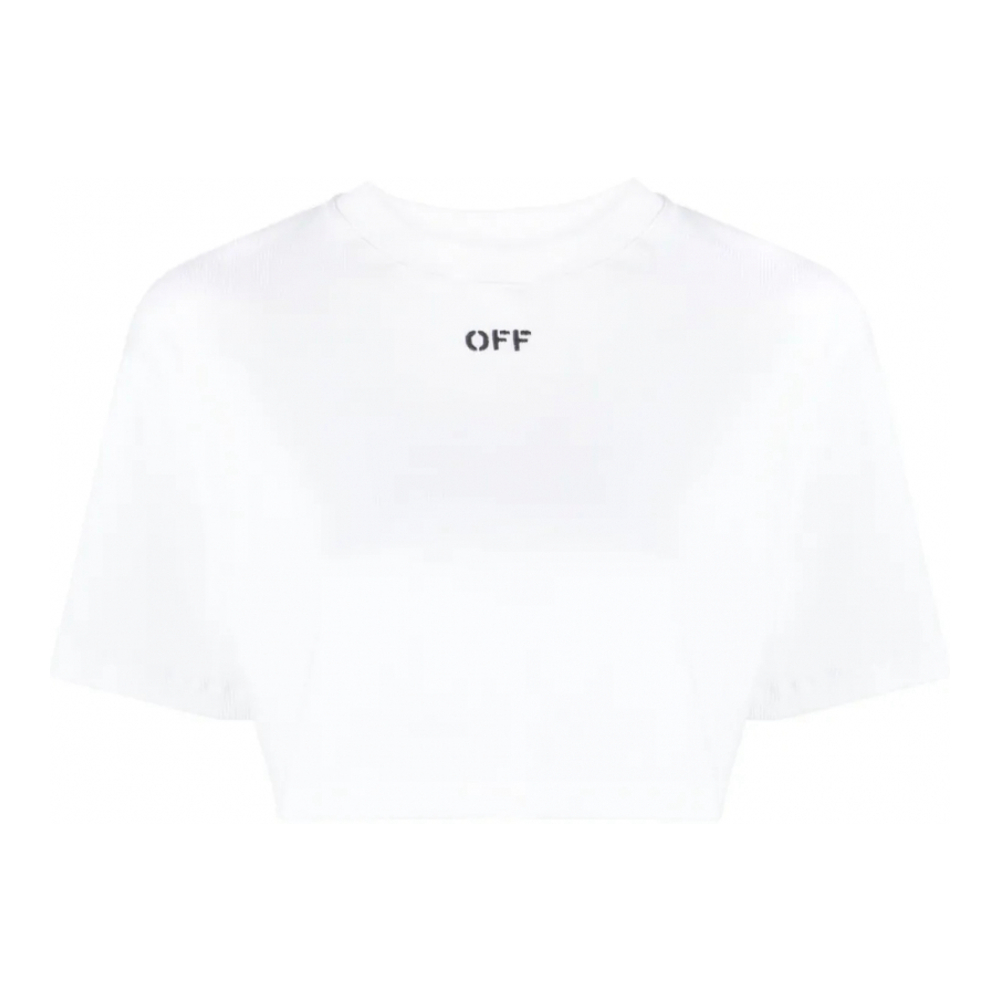 T-Shirt court 'Off-Stamp' pour Femmes