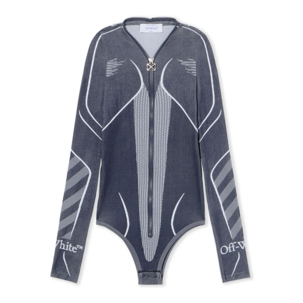 Body 'Diag Seamless Zip Long-Sleeve' pour Femmes