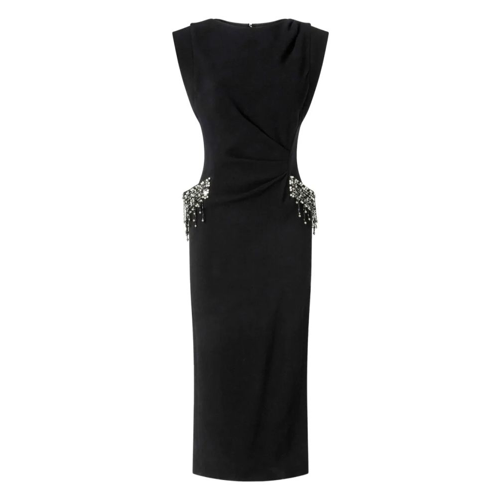 Robe Midi 'Crystal-Embellished' pour Femmes