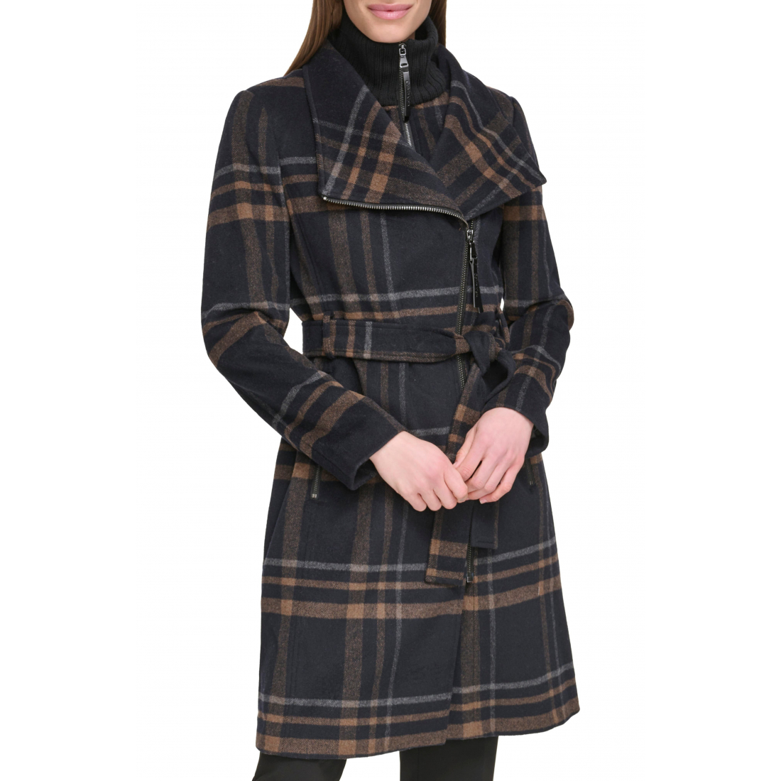 'Angled Zip Twill' Mantel für Damen