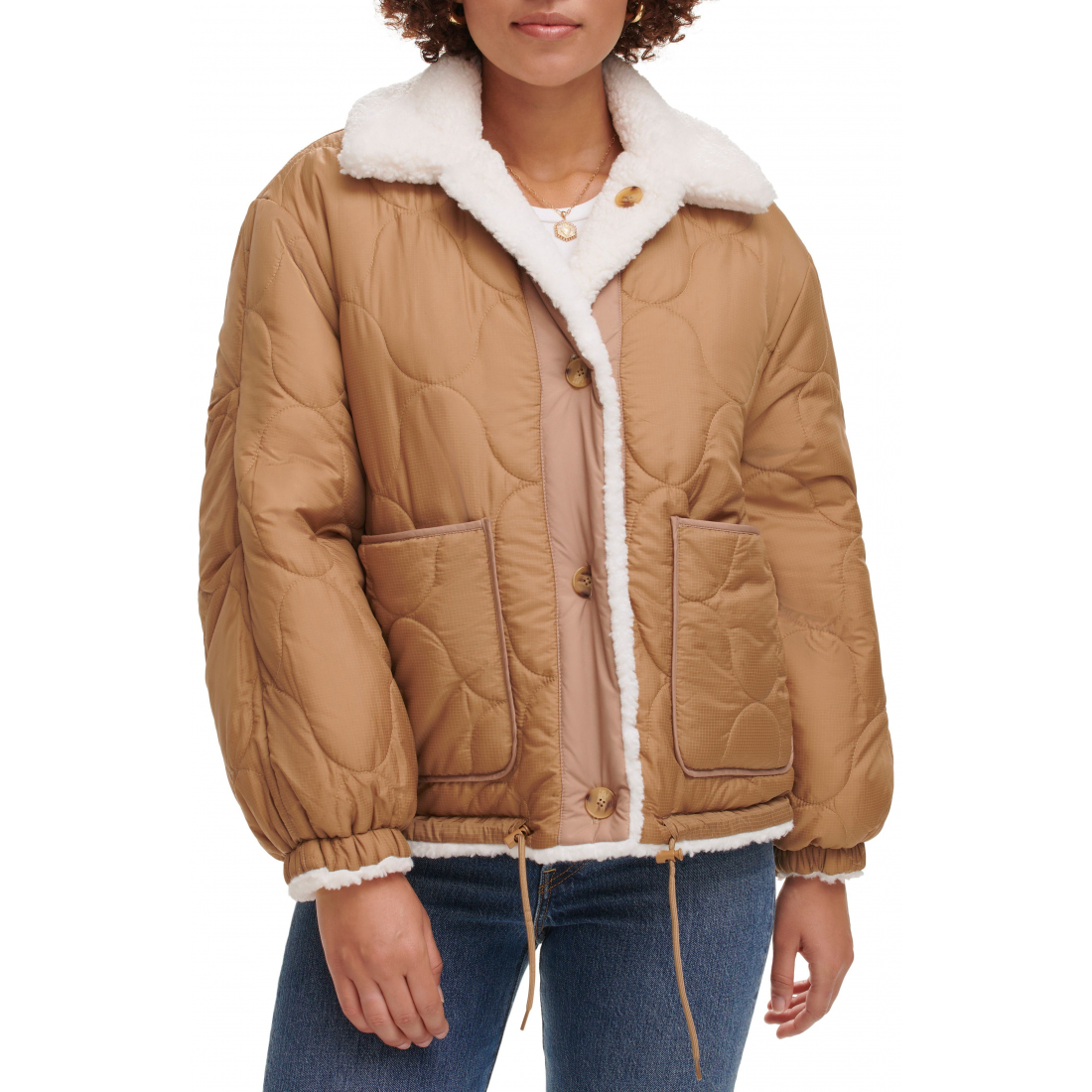 Veste matelassée 'High Pile Fleece Reversible' pour Femmes