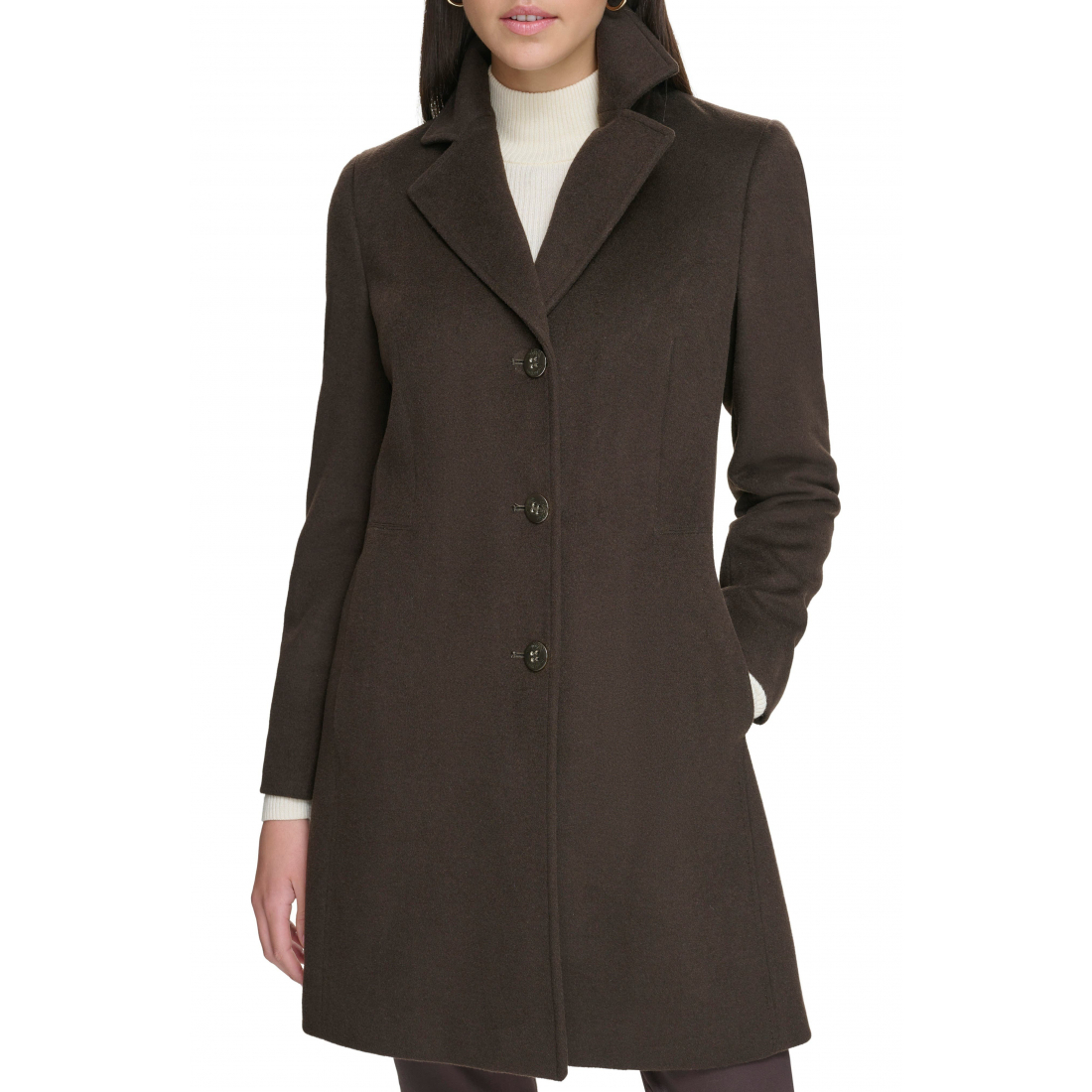 'Notch Wool Blend' Mantel für Damen