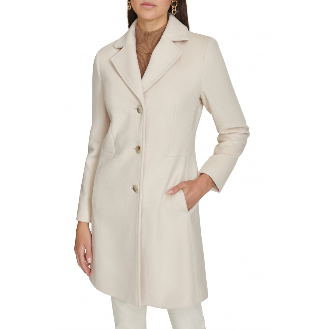 'Notch Wool Blend' Mantel für Damen