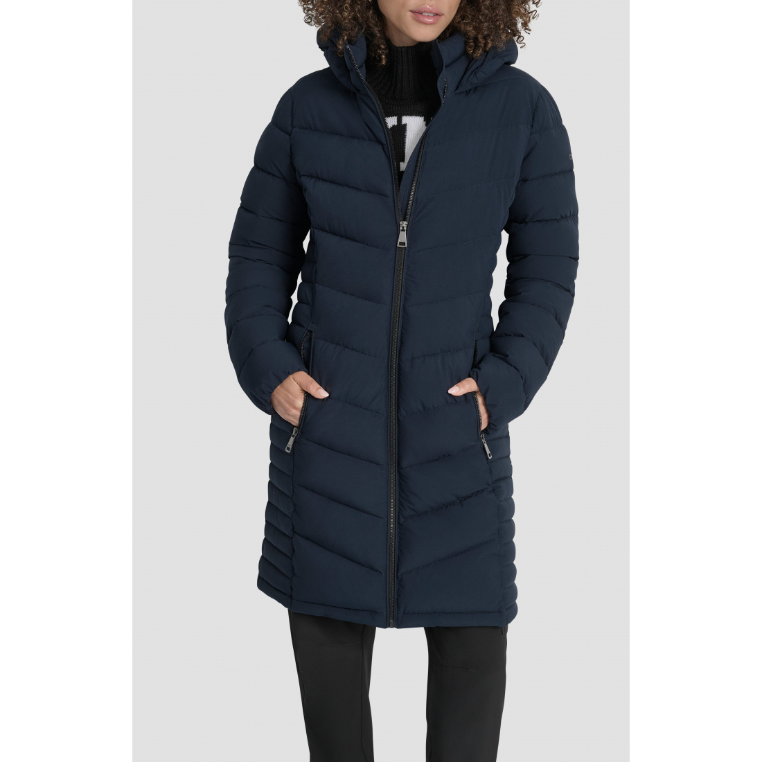 Veste matelassée 'Cire Packable Hooded Longline' pour Femmes