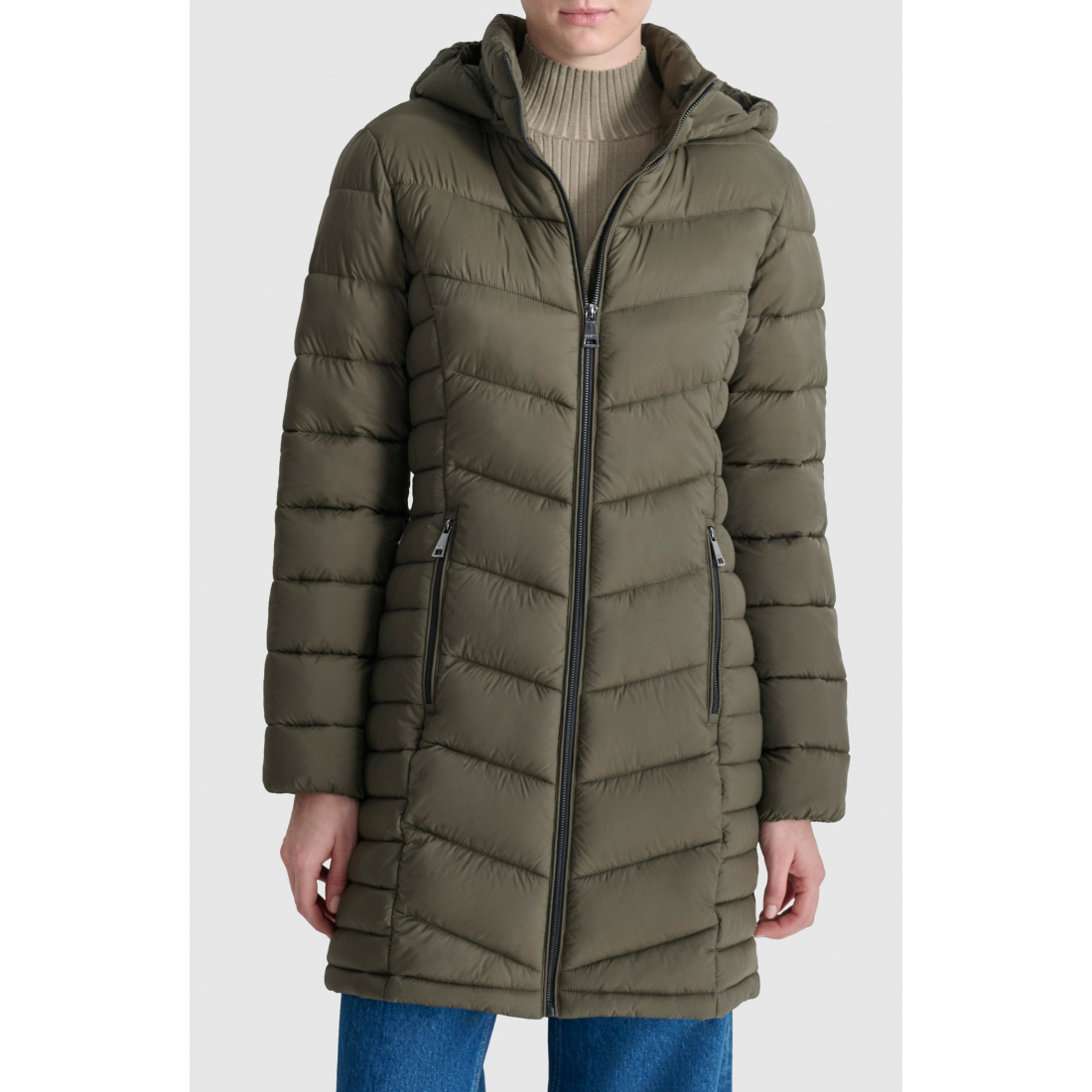 'Cire Packable Hooded Longline' Pufferjacke für Damen