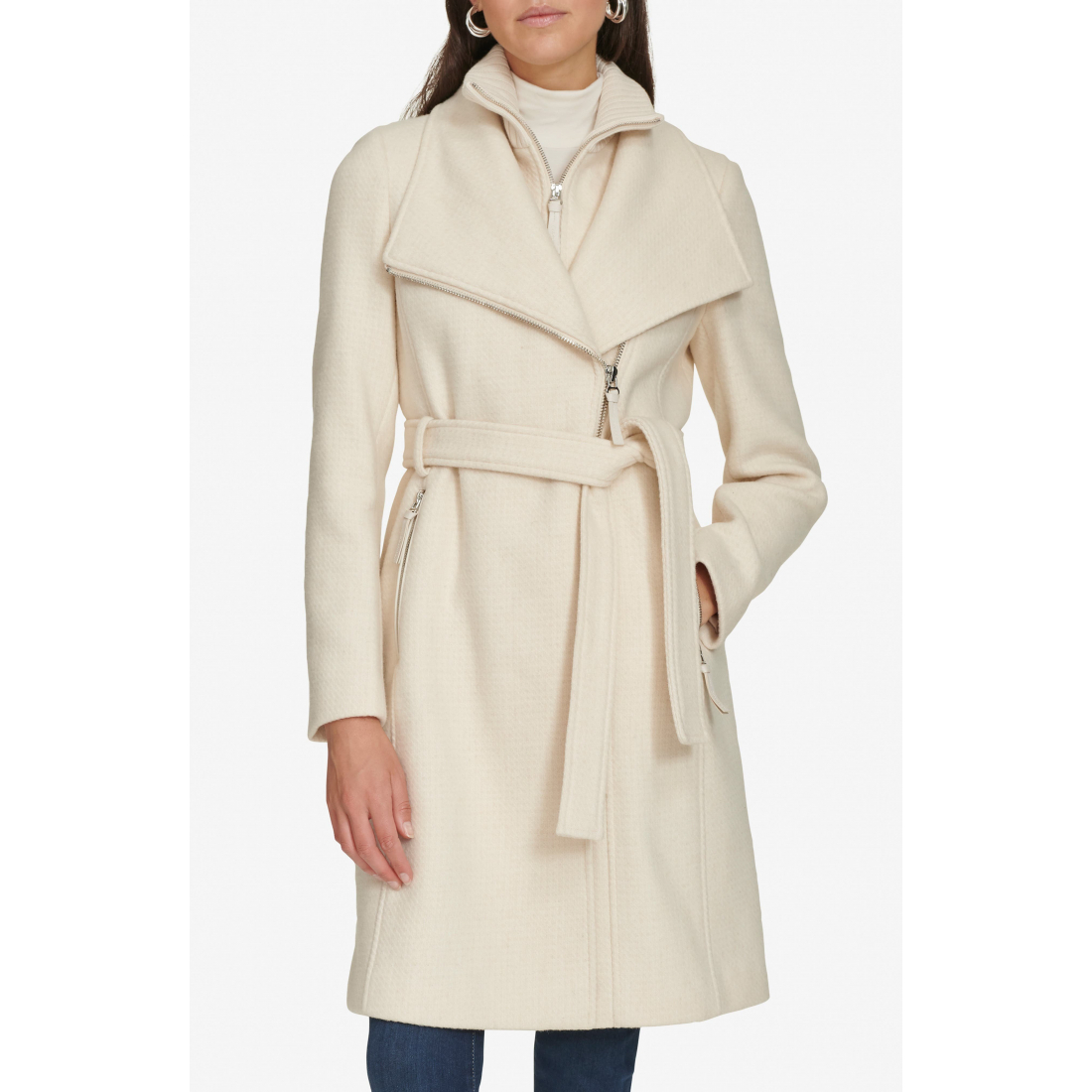Women's 'Angled Zip Twill' Coat