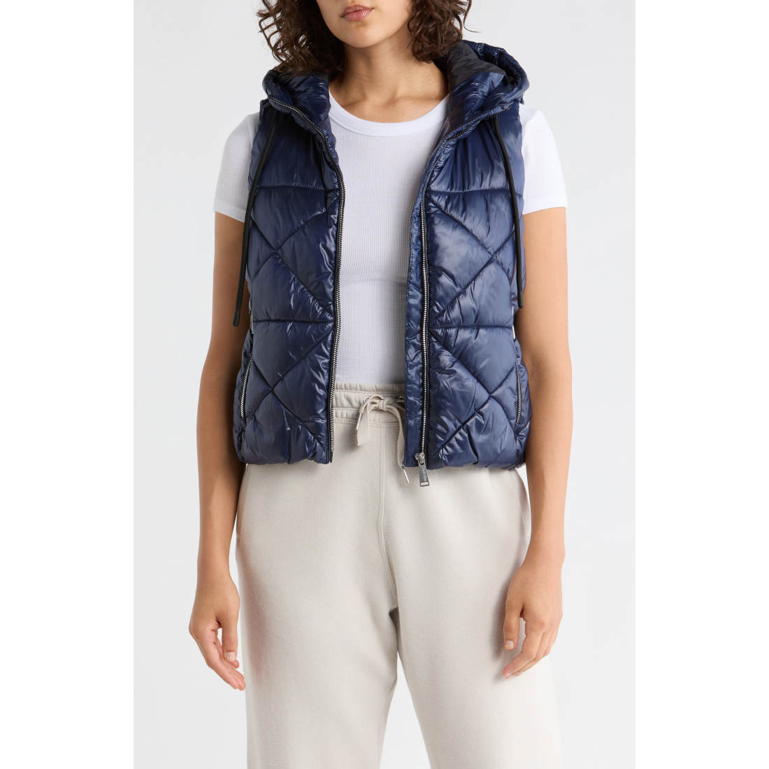 Gilet 'Hooded Diamond Quilted' pour Femmes