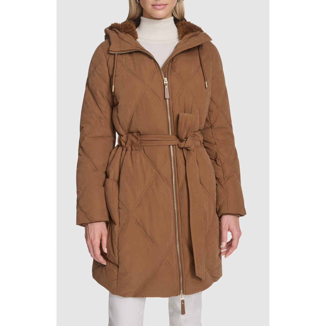 Parka 'Hollis Belted Faux Fur Lined' pour Femmes