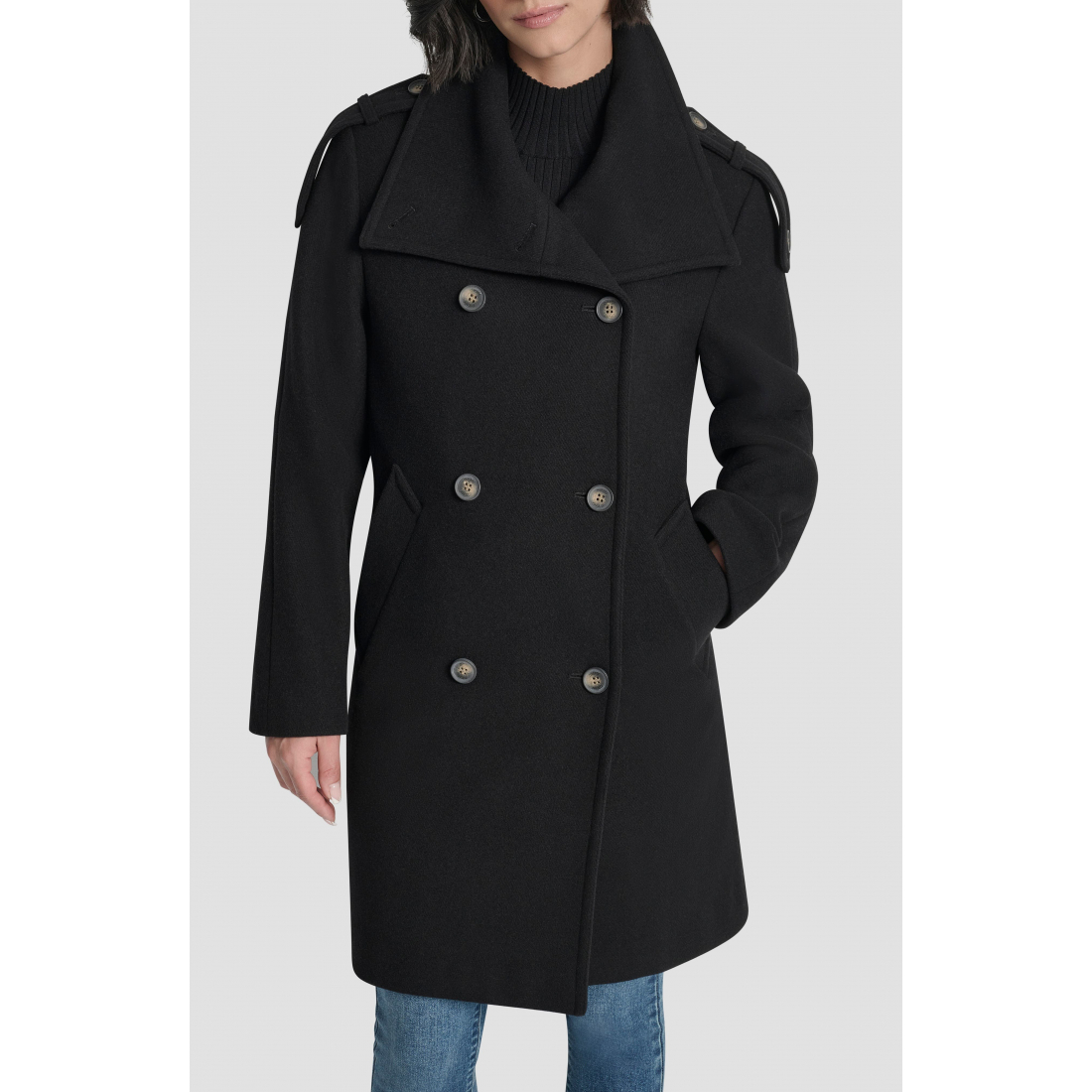 Manteau 'Double Breasted Wool Blend Military' pour Femmes
