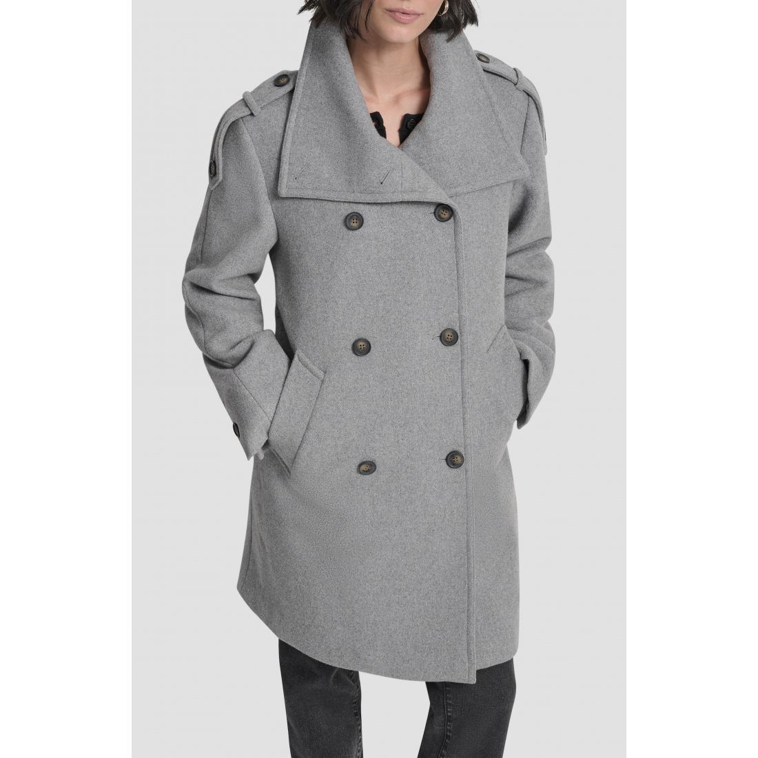 Women's 'Double Breasted Wool Blend Military' Coat