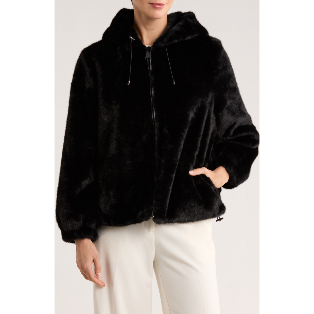 Manteau Teddy 'Faux Fur Hooded' pour Femmes