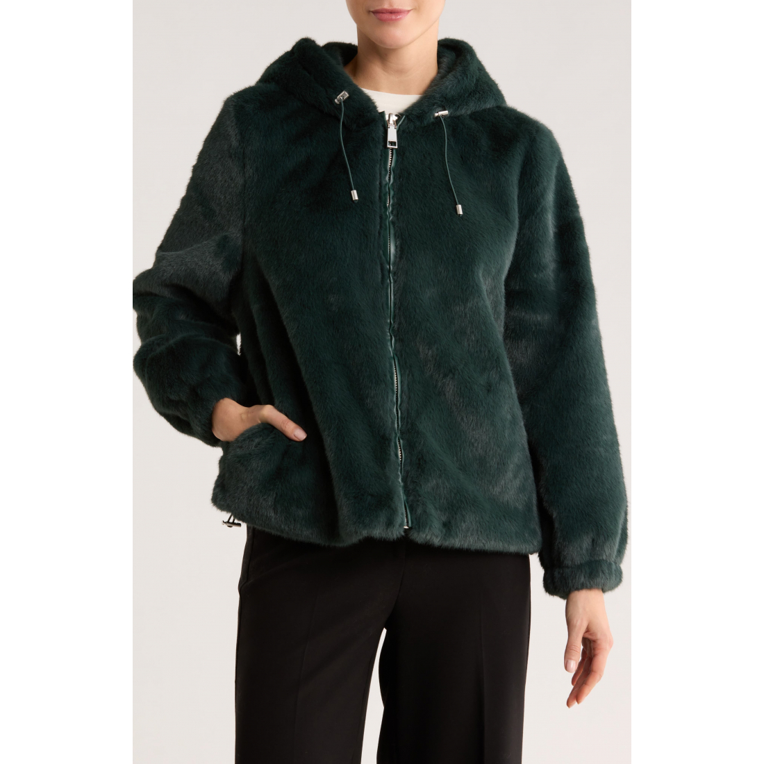 Manteau Teddy 'Faux Fur Hooded' pour Femmes