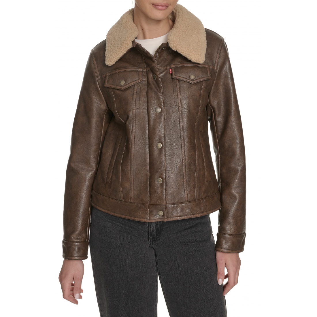 Veste 'Faux Leather' pour Femmes