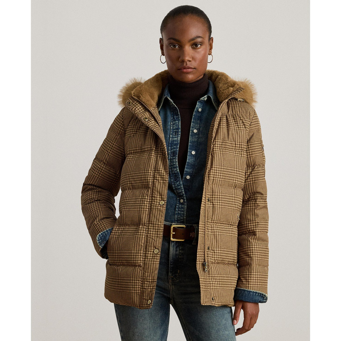 Manteau matelassé 'Faux-Fur Hooded' pour Femmes