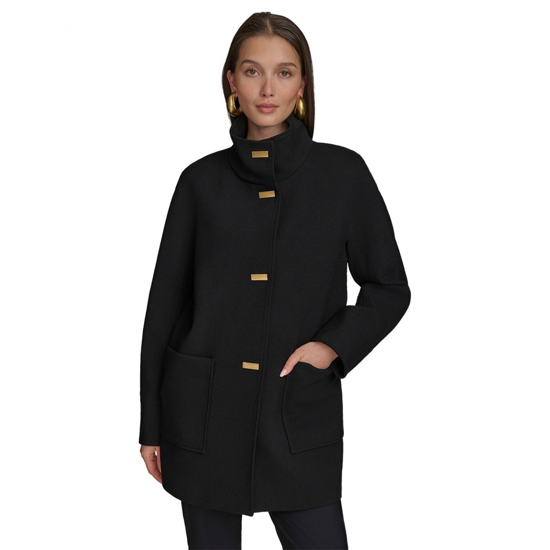 Manteau 'Crepe Stand-Collar' pour Femmes