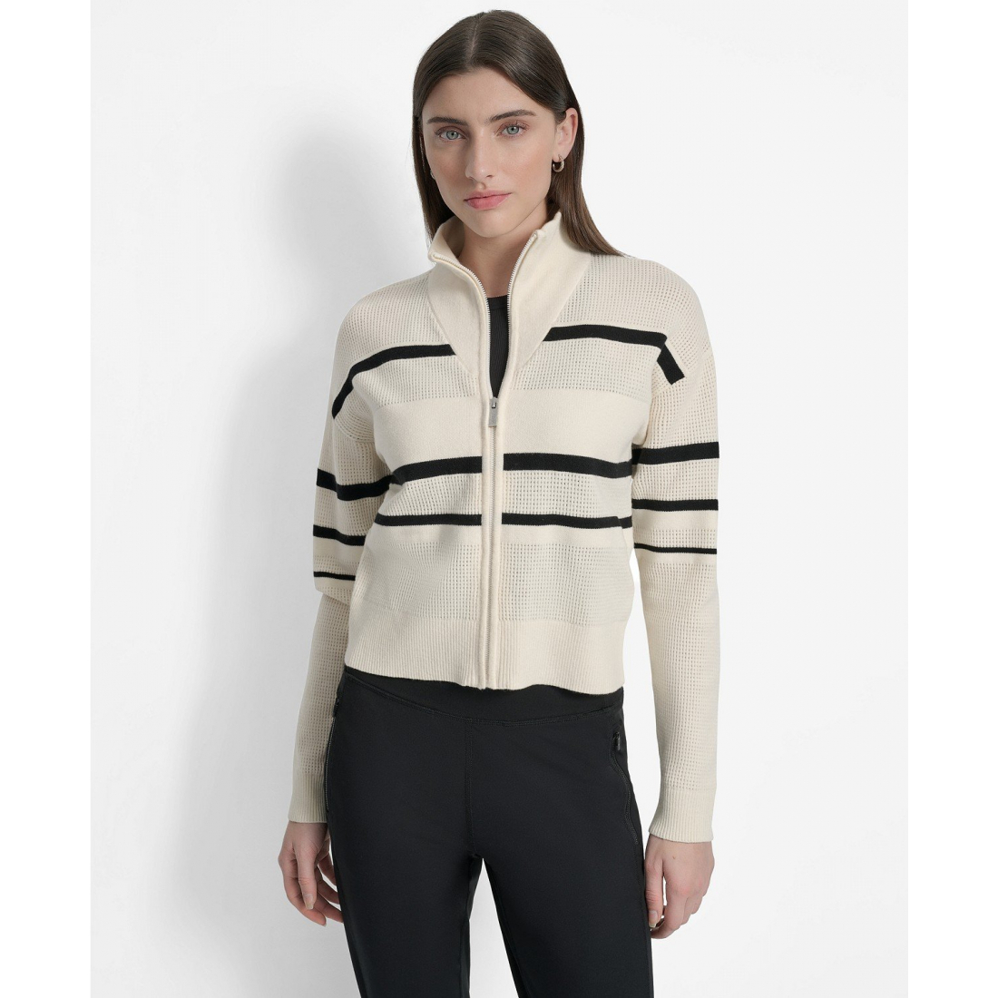 'Open Stitch Full Zip Stripe' Trainingsjacke für Damen