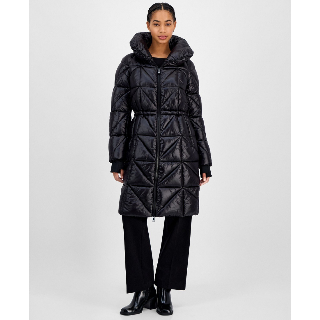 Women's 'Quilted Thumbhole-Cuff' Puffer Coat