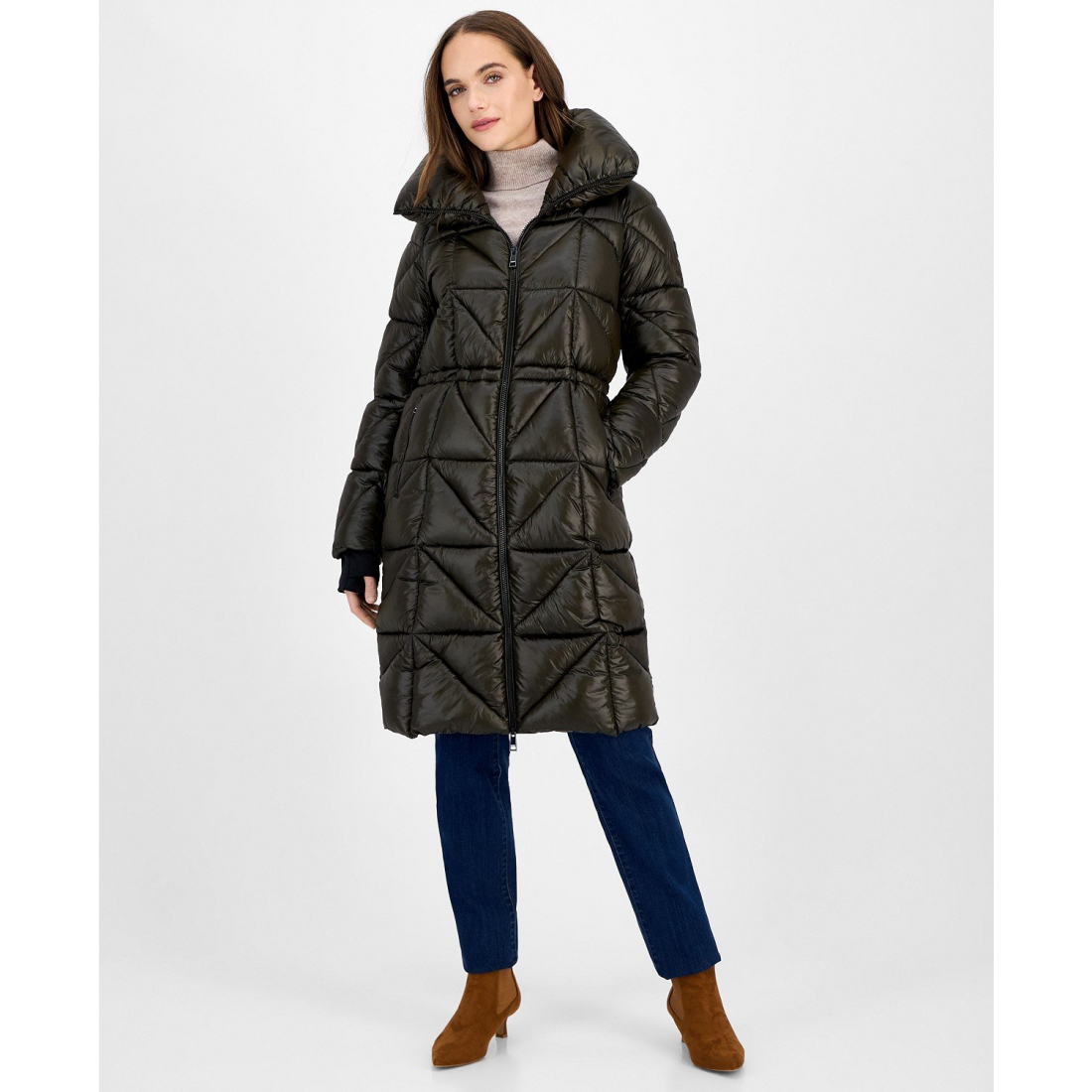 'Quilted Thumbhole-Cuff' Puffermantel für Damen