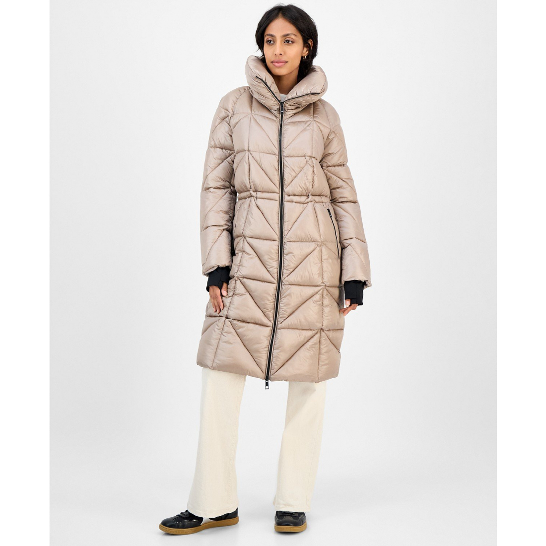 'Quilted Thumbhole-Cuff' Puffermantel für Damen