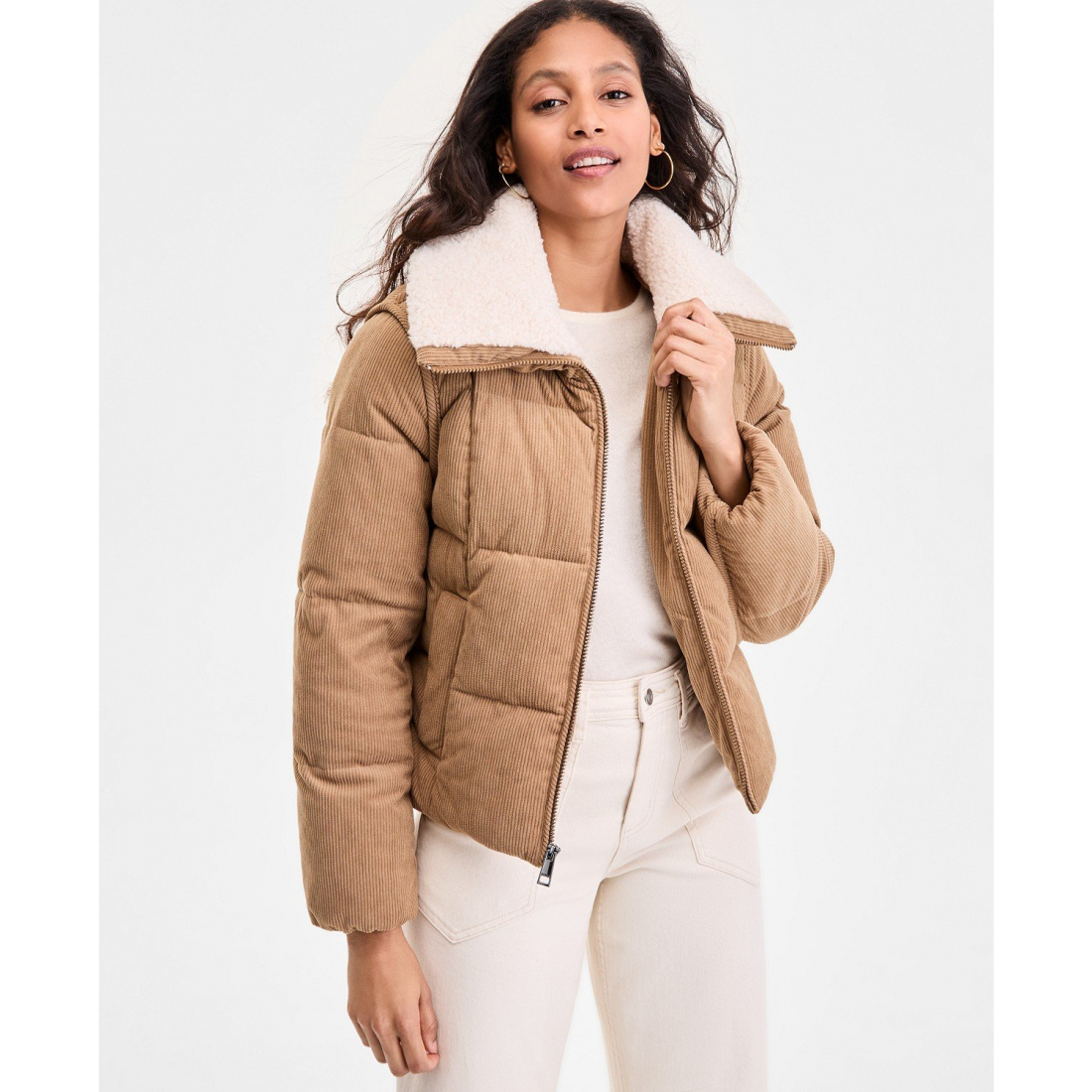 Women's 'Corduroy' Puffer Coat