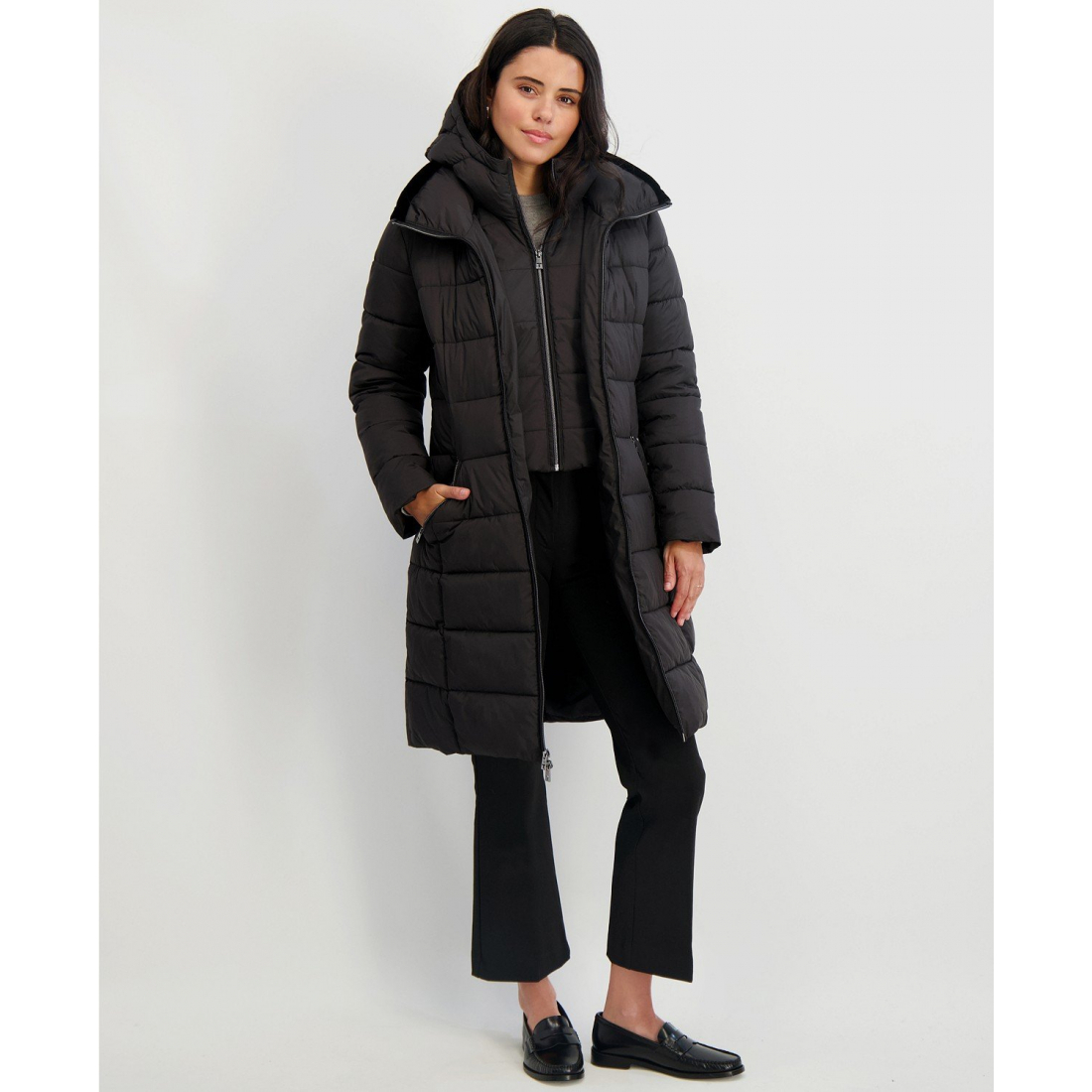 Manteau matelassé 'Hooded Bibbed' pour Femmes