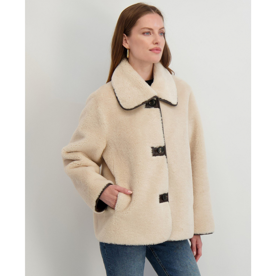 Manteau 'Reversible Faux-Shearling Button-Front' pour Femmes