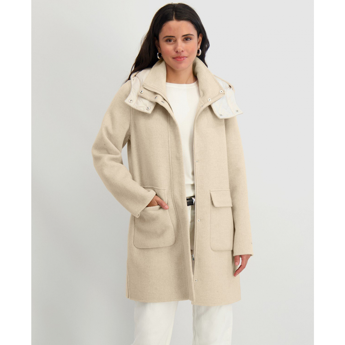 Manteau 'Hooded Zip-Front' pour Femmes