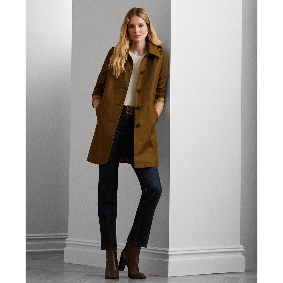 Imperméable 'Hooded A-Line' pour Femmes