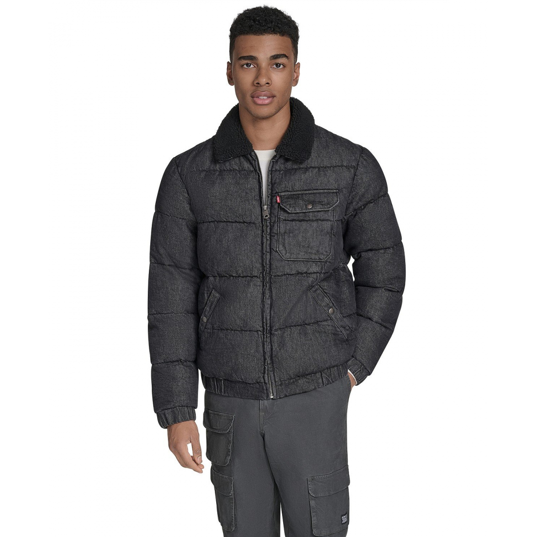 Veste 'Quilted Sherpa Collar' pour Hommes