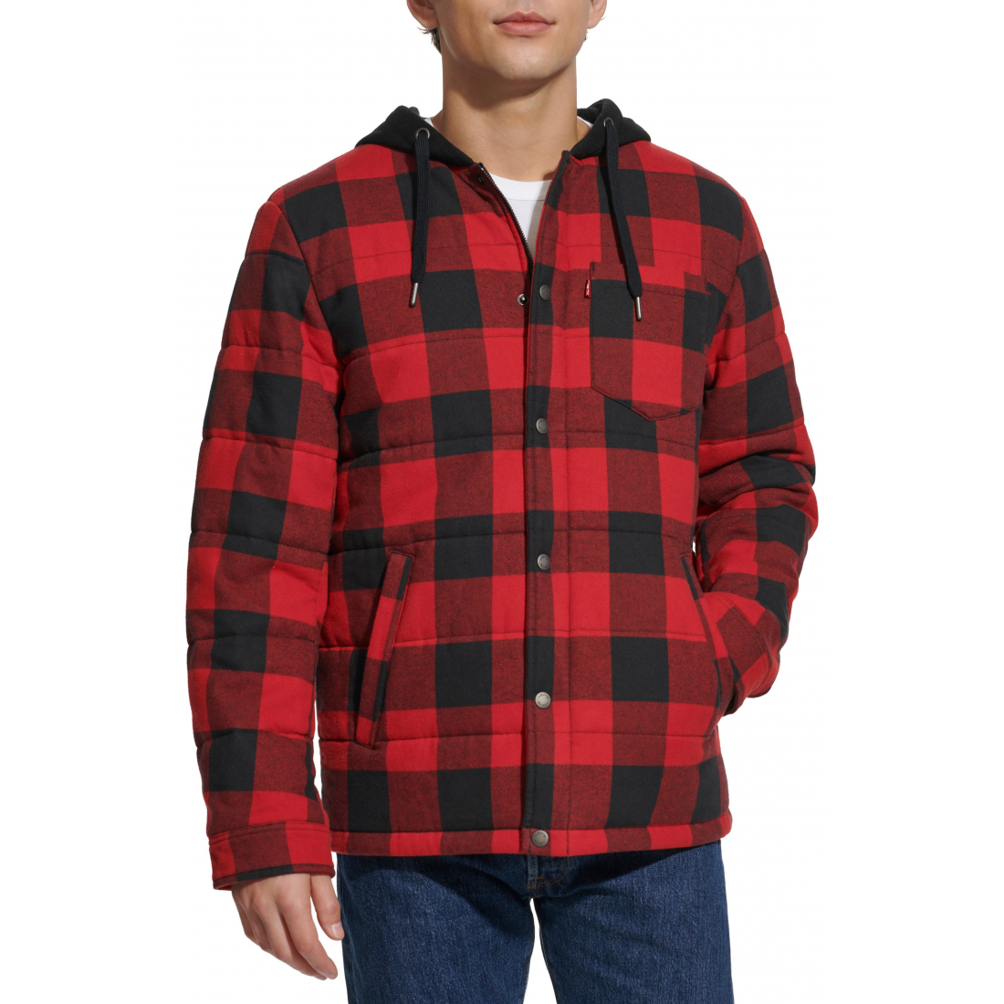 Veste matelassée 'Plaid Hooded' pour Hommes
