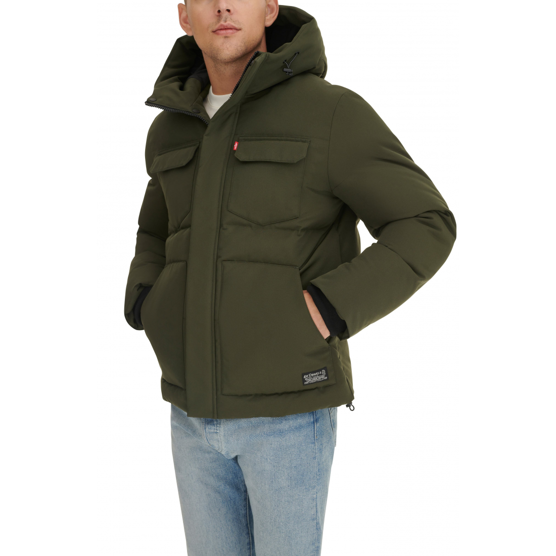 Veste matelassée 'Water Resistant Hooded Quilted' pour Hommes