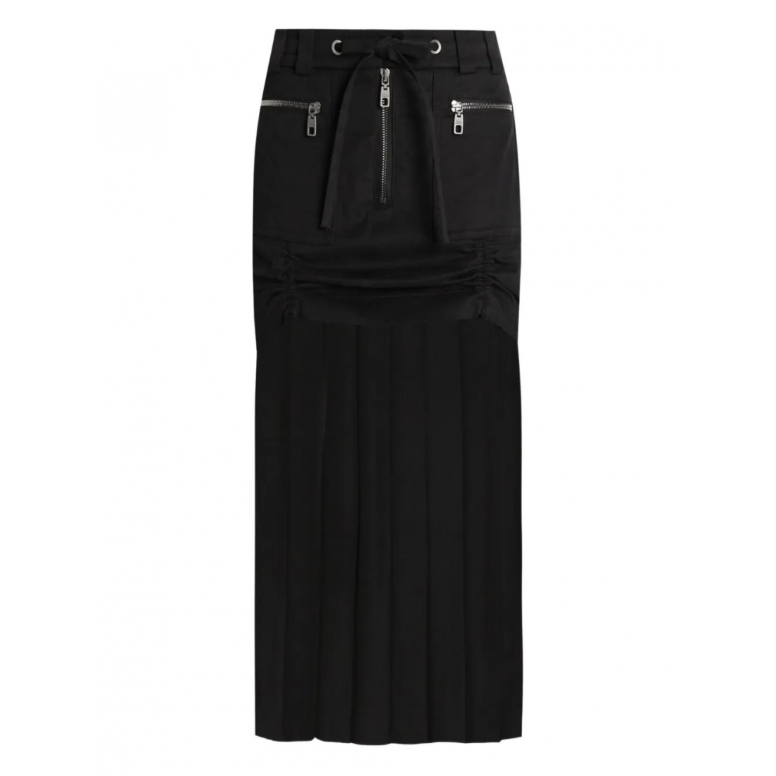 Jupe Midi 'Pleated Zip-Detailed' pour Femmes