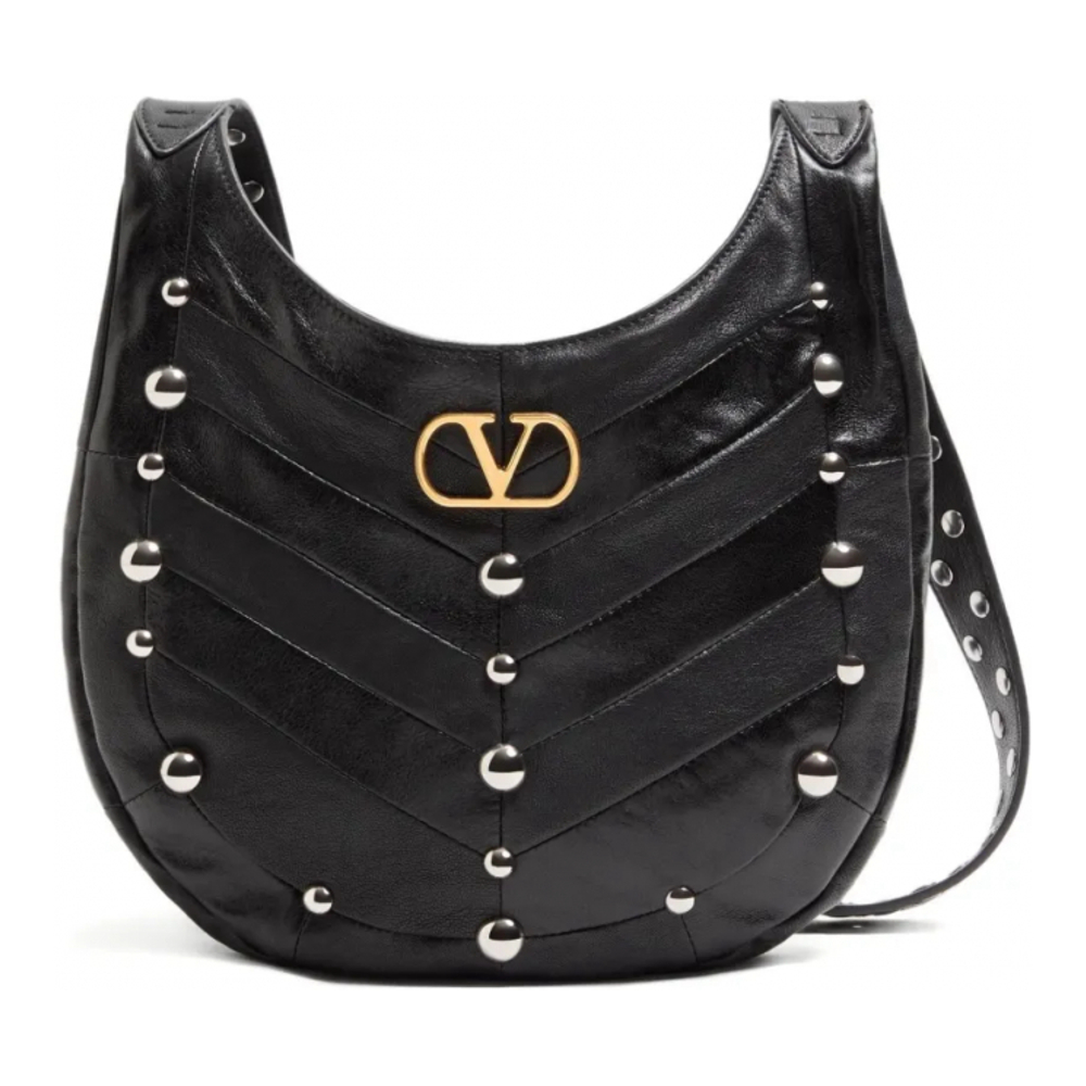 Women's 'Small Hoboho Chevron-Quilted Studded' Shoulder Bag