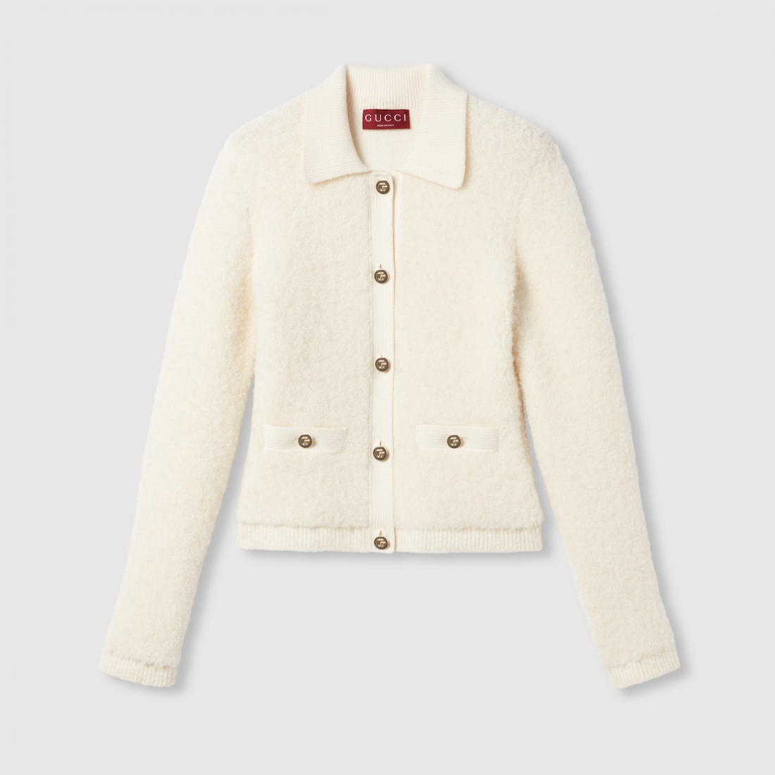 Women's 'Bouclé Polo' Cardigan