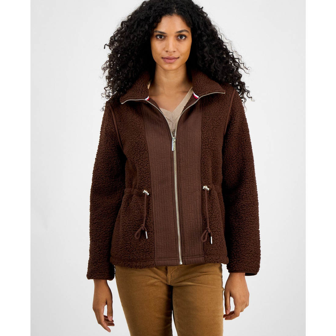 Veste 'Sherpa Zip-Front' pour Femmes
