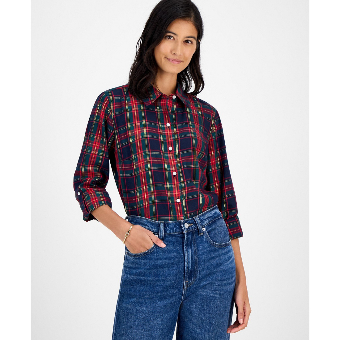 Chemise 'Tartan Utility' pour Femmes