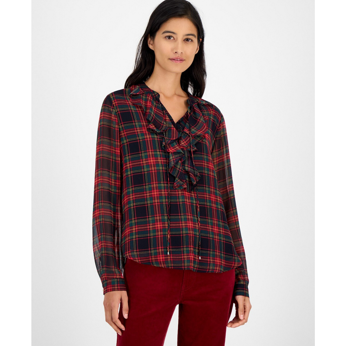 Blouse 'Plaid' pour Femmes