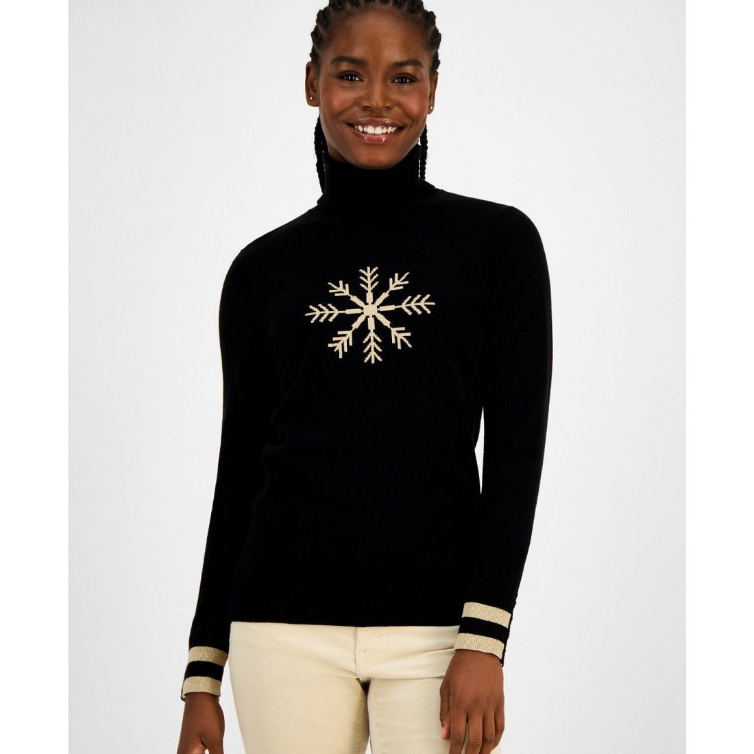 Pull à col roulé 'Snowflake' pour Femmes
