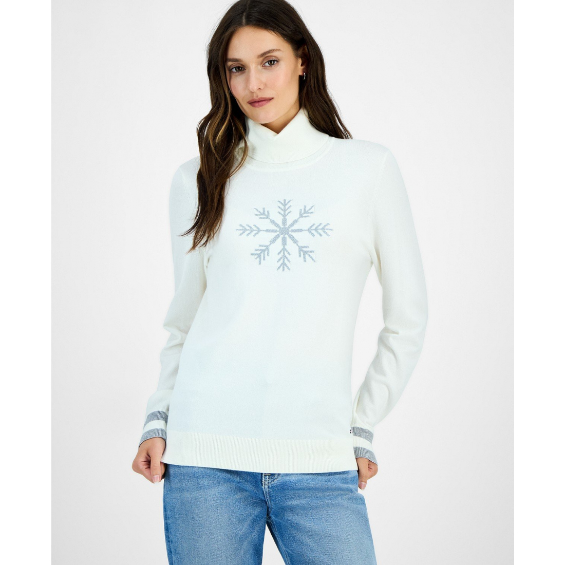 Women's 'Snowflake' Turtleneck Sweater