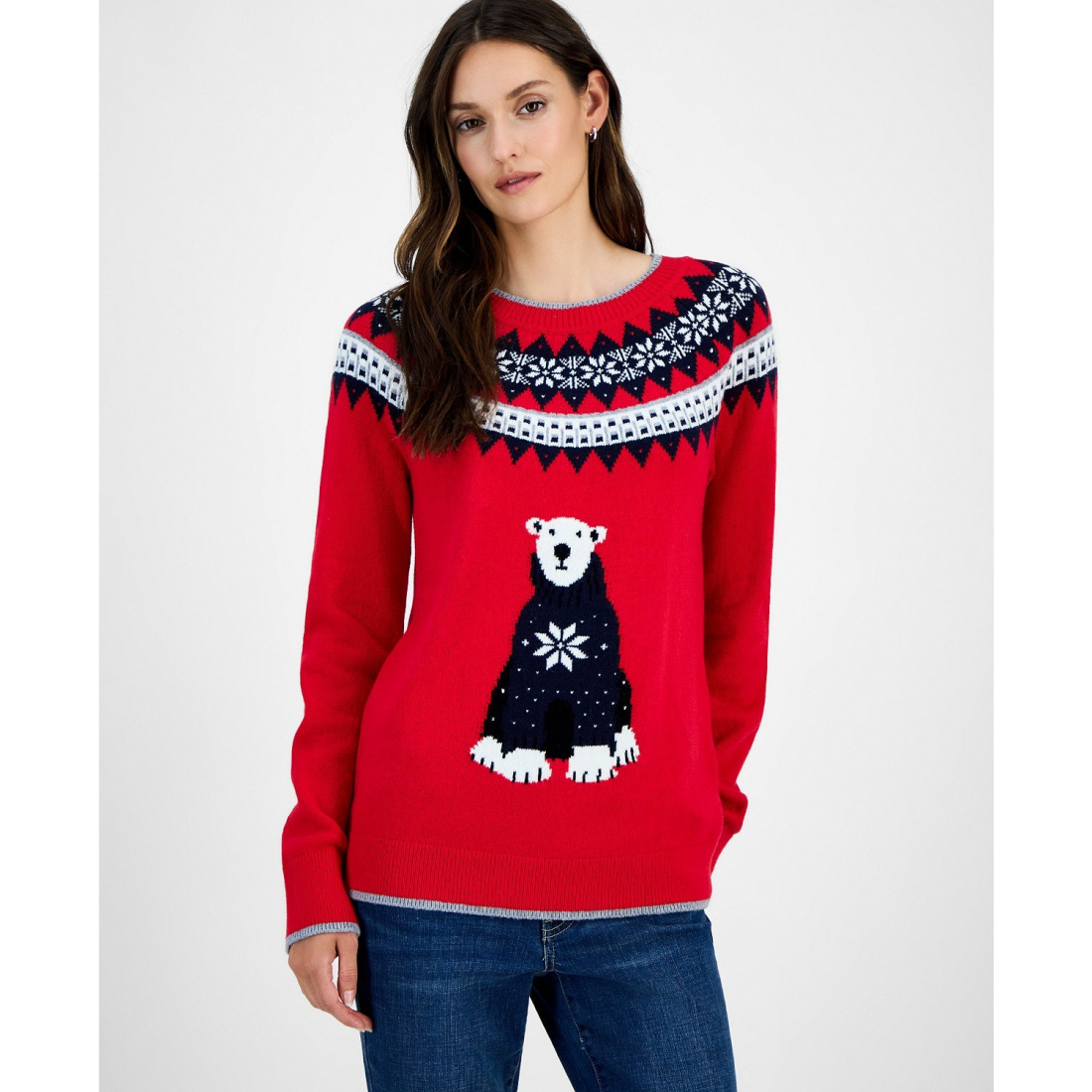 Pull 'Polar Bear Fair Isle' pour Femmes