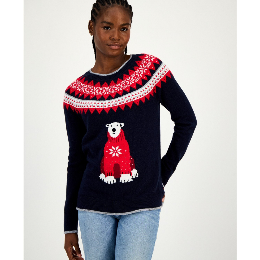 Pull 'Polar Bear Fair Isle' pour Femmes